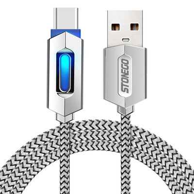 STONEGO Type C Cable Smart LED Show Charge Status Tough Nylon Braided Android Sync Data Fast Charging Cord for Smartphone Tablet
STONEGO Type C Cable Smart LED Show Charge Status Tough Nylon Braided Android Sync Data Fast Charging Cord for Smartphone Tablet
