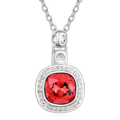 High Quality Square Pendant Necklace Crystal from Swa Elements Women Jewelry White Gold Plated Accessories 17314
High Quality Square Pendant Necklace Crystal from Swa Elements Women Jewelry White Gold Plated Accessories 17314