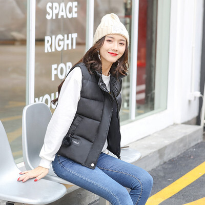 Womens Short Cotton Vest Autumn&Winter Fashion Stand Collar Slim Tide Down Cotton Jacket
Womens Short Cotton Vest Autumn&Winter Fashion Stand Collar Slim Tide Down Cotton Jacket