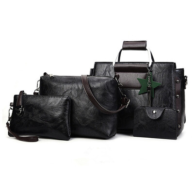 4PCS Новый дизайн женщин Мода кожа Сумка Сумка Сумка Сумка Tote Ladies Кошелек в комплекте 
4PCS Новый дизайн женщин Мода кожа Сумка Сумка Сумка Сумка Tote Ladies Кошелек в комплекте