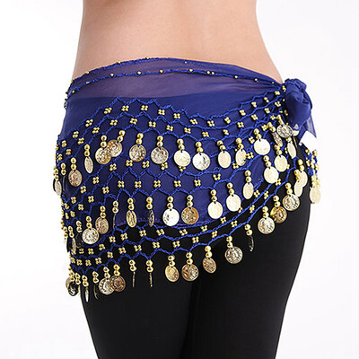 MyMei Women Gold Metal Coins Waist Chain Belly Dance Hip Scarf Belt Skirt Chain