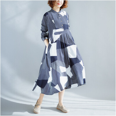 QUZIHUA 2018 Loose Asymmetrical A-line Long Sleeve Turn-down Collar Plaid Plus Size Women Spring Dress
QUZIHUA 2018 Loose Asymmetrical A-line Long Sleeve Turn-down Collar Plaid Plus Size Women Spring Dress