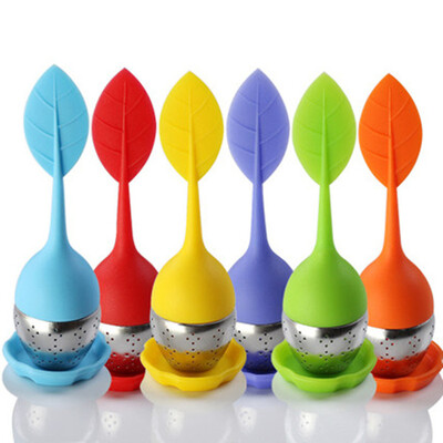 Hot sales silicone tea infuser leaf Design Stainless Steel tea strainer ball filters for Tea & Coffee Drinkware cooking tools
Hot sales silicone tea infuser leaf Design Stainless Steel tea strainer ball filters for Tea & Coffee Drinkware cooking tools