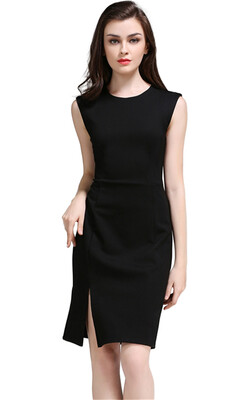 Женское Короткое Платье Без Рукавов - Круглый Воротник
Женское Короткое Платье Без Рукавов - Круглый Воротник