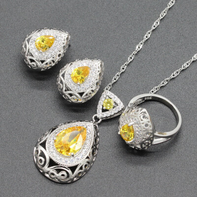 Blue Stone Silver Plated Jewelry Sets for Women Necklace Clip Earrings Ring Four Colors Available Free Jewelry Box
Blue Stone Silver Plated Jewelry Sets for Women Necklace Clip Earrings Ring Four Colors Available Free Jewelry Box