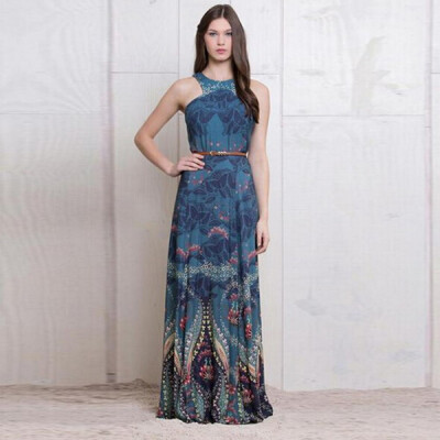 Lovaru ™2015 SUMMER DRESSES women dress Chiffon Print O-Neck Regular Sleeveless Floor-Length Hot sale without belt
Lovaru ™2015 SUMMER DRESSES women dress Chiffon Print O-Neck Regular Sleeveless Floor-Length Hot sale without belt