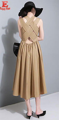S M L new summer 2018 long dress women sleeveless sexy black white khaki casual slim A line mid calf with striped beach
S M L new summer 2018 long dress women sleeveless sexy black white khaki casual slim A line mid calf with striped beach