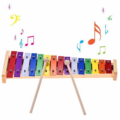 15 Tones Glockenspiel Colorful Glockenspiel Xylophone Wooden & Aluminum Percussion Musical Instrument Educational Toy 15 Tones wit
15 Tones Glockenspiel Colorful Glockenspiel Xylophone Wooden & Aluminum Percussion Musical Instrument Educational Toy 15 Tones wit