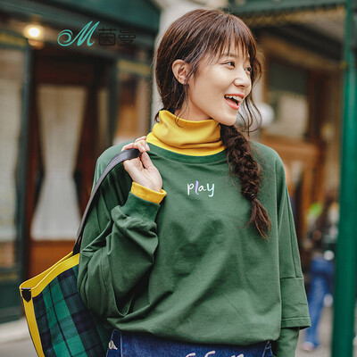 INMAN 2018 autumn new round neck pullover printed letters cuff stitching loose wild sweater female 18830VP82101 white
INMAN 2018 autumn new round neck pullover printed letters cuff stitching loose wild sweater female 18830VP82101 white