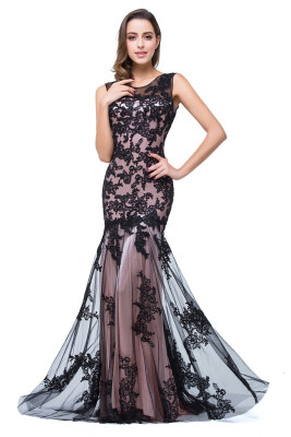Elegant Lace Mermaid Long Evening Dresses Bridesmaid Tulle Lace Appliques Scoop Formal Party Gown
Elegant Lace Mermaid Long Evening Dresses Bridesmaid Tulle Lace Appliques Scoop Formal Party Gown