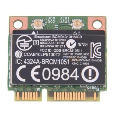 Wireless Adapter Card for BroadCom BCM94313HMGB BCM4313 Wifi Bluetooth 40 Mini PCI-E 150Mbps for HP G4 G6 DV6 SPS 657325-001
Wireless Adapter Card for BroadCom BCM94313HMGB BCM4313 Wifi Bluetooth 40 Mini PCI-E 150Mbps for HP G4 G6 DV6 SPS 657325-001