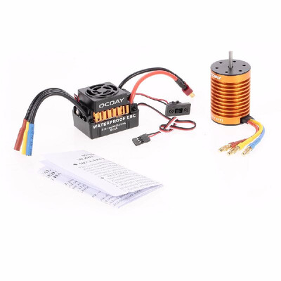 OCDAY 9T 4370 KV 4 Poles Sensorless Brushless Motor&Waterproof 60A Sensorless Brushless Car ESC for 110 RC Car Truck Boat
OCDAY 9T 4370 KV 4 Poles Sensorless Brushless Motor&Waterproof 60A Sensorless Brushless Car ESC for 110 RC Car Truck Boat