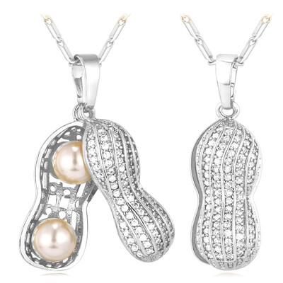 U7 Fashion Peanut Pearl Pendant Necklace Women 18K Real Gold/Platinum Plated Zircon White Round Pearl Jewelry Wholesale
U7 Fashion Peanut Pearl Pendant Necklace Women 18K Real Gold/Platinum Plated Zircon White Round Pearl Jewelry Wholesale