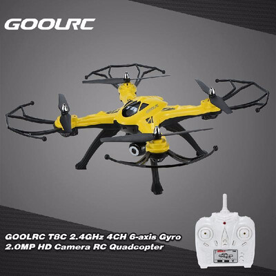 GOOLRC T8C 24GHz 4CH 6-axis 20MP HD Camera RC Quadcopter wOne Key Return M5T7
GOOLRC T8C 24GHz 4CH 6-axis 20MP HD Camera RC Quadcopter wOne Key Return M5T7