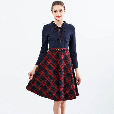 BURDULLY European Style Women Office Knitted Dress Long Sleeve Elegant Ladies 2018 Spring Patchwork Plaid Dress White And Black
BURDULLY European Style Women Office Knitted Dress Long Sleeve Elegant Ladies 2018 Spring Patchwork Plaid Dress White And Black