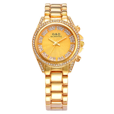 Ladies Fashion Watches New Women Royal Gold Dial Bracelet Quartz Timepiece with Rhinestones Stainless Steel Watches G&D201513
Ladies Fashion Watches New Women Royal Gold Dial Bracelet Quartz Timepiece with Rhinestones Stainless Steel Watches G&D201513