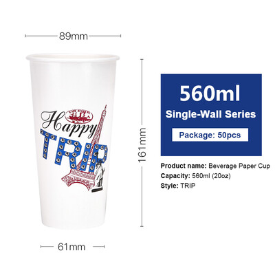 OTOR 465ml560ml Paper Cup Disposable Tableware For Summer Icy Beverages Cold&Hot Tea Milk Coffee Happy Trip 50pcs
OTOR 465ml560ml Paper Cup Disposable Tableware For Summer Icy Beverages Cold&Hot Tea Milk Coffee Happy Trip 50pcs