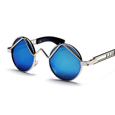 FEIDU Tek Gothic Steampunk Sunglasses Men Women W Shaped Retro Metal Coating Mirror Round Sun Glasses Oculos De Sol Feminino
FEIDU Tek Gothic Steampunk Sunglasses Men Women W Shaped Retro Metal Coating Mirror Round Sun Glasses Oculos De Sol Feminino