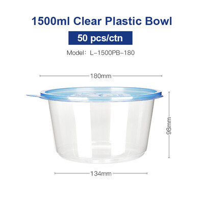 OTOR Salad Bowl with Lid Take Away Clear Plastic Food Container Lunch Box for Fast Food Bento Microwaveable 120mm180mm 50pcs
OTOR Salad Bowl with Lid Take Away Clear Plastic Food Container Lunch Box for Fast Food Bento Microwaveable 120mm180mm 50pcs