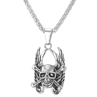U7 Punk Rock Style Gothic Necklace Men Jewelry Gold Plated Stainless Steel Jewelry Vintage European Brand Skull With Wing
U7 Punk Rock Style Gothic Necklace Men Jewelry Gold Plated Stainless Steel Jewelry Vintage European Brand Skull With Wing