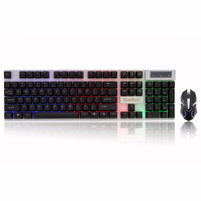 Bosston USB Wired Keyboard&mouse set Backlight 104 Keys Mechanical Feel Gaming Keyboards for PC Computer Laptop
Bosston USB Wired Keyboard&mouse set Backlight 104 Keys Mechanical Feel Gaming Keyboards for PC Computer Laptop