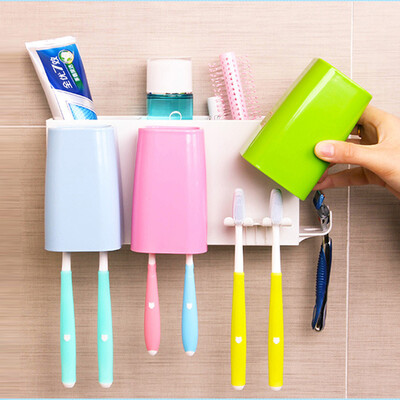 Jiebi world three family toothbrush holder bathroom bathroom rack 3M plastic punch-free suction wall storage rack
Jiebi world three family toothbrush holder bathroom bathroom rack 3M plastic punch-free suction wall storage rack