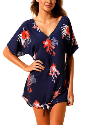 2018 Women Beach Dresses Cover Ups Plants Print Tie Knot Mini Bikini Beachwear
2018 Women Beach Dresses Cover Ups Plants Print Tie Knot Mini Bikini Beachwear