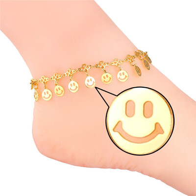 2015 Summer Jewelry Foot Bracelet For Women 18K Real Gold/Platinum Plated Smiling Face Anklet Bracelet Barefoot Sandals A306
2015 Summer Jewelry Foot Bracelet For Women 18K Real Gold/Platinum Plated Smiling Face Anklet Bracelet Barefoot Sandals A306
