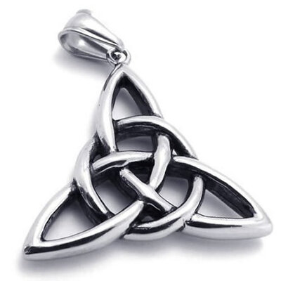 Hpolw Mens&Womens Vintage silver Stainless Steel Celtic Knot Amulet Triangle star Hollow Pendant Necklace18-26" Chain
Hpolw Mens&Womens Vintage silver Stainless Steel Celtic Knot Amulet Triangle star Hollow Pendant Necklace18-26" Chain