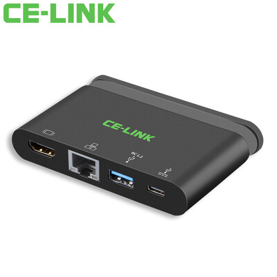CE-LINK Type-C Converter USB30HDMIRJ45type-c Adapter Docking Station Splitter Black 4436
CE-LINK Type-C Converter USB30HDMIRJ45type-c Adapter Docking Station Splitter Black 4436
