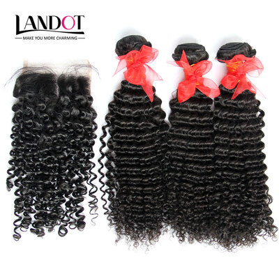 9A Lace Closure With 3 Bundles Brazilian Curly Virgin Human Hair Weaves 4 PcsLot Kinky Curly Remy Hair And Closures Natural Black
9A Lace Closure With 3 Bundles Brazilian Curly Virgin Human Hair Weaves 4 PcsLot Kinky Curly Remy Hair And Closures Natural Black