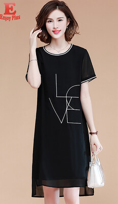 L XL XXL 3XL 4XL 5XL plus size causal new summer 2018 women dress short sleeve large size black&white letter print loose
L XL XXL 3XL 4XL 5XL plus size causal new summer 2018 women dress short sleeve large size black&white letter print loose