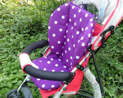 mymei Stroller Seat Pushchair Mat Cushion Purple Cotton Infant Baby