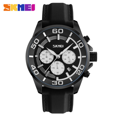SKMEI Mens waterproof watch Sports style Silicone strap