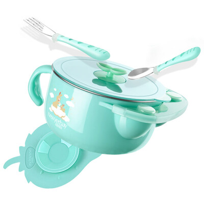 New Zealand childrens tableware newborn baby stainless steel water insulation bowl baby food bowl spoon green 3 sets
New Zealand childrens tableware newborn baby stainless steel water insulation bowl baby food bowl spoon green 3 sets