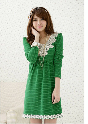 Korean Autumn Winter Polka Dots Patchwork Lace Maternity Dresses Casual Long Sleeve Clothes for pregnant women
Korean Autumn Winter Polka Dots Patchwork Lace Maternity Dresses Casual Long Sleeve Clothes for pregnant women
