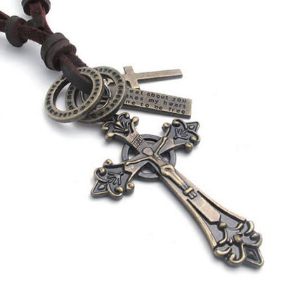 Hpolw men Vintage Style Celtic Cross Pendant 100 genuine Leather Cord Brown pendants Necklace Chain
Hpolw men Vintage Style Celtic Cross Pendant 100 genuine Leather Cord Brown pendants Necklace Chain