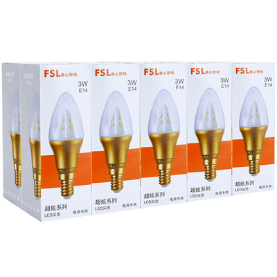 Foshan lighting FSL LED light bulb crystal candle tip bubble small screw mouth E14 day spokes 6500K tip 3W Hyun gold 10 loaded
Foshan lighting FSL LED light bulb crystal candle tip bubble small screw mouth E14 day spokes 6500K tip 3W Hyun gold 10 loaded