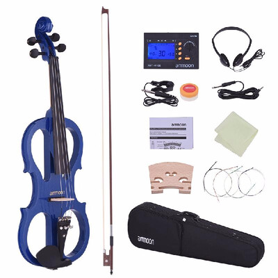 Romacci Ammoon Full Size 44 Solid Wood Electric Silent Violin Fiddle Style-1 Ebony Fingerboard Pegs Chin Rest Tailpiece with Bow
Romacci Ammoon Full Size 44 Solid Wood Electric Silent Violin Fiddle Style-1 Ebony Fingerboard Pegs Chin Rest Tailpiece with Bow