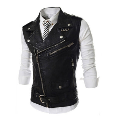 CT&HF Men Fashion Leisure Ma3 Jia3 Korea Handsome Personality PU Leather Vest Men Simple Pure Color Zipper Design Vest
CT&HF Men Fashion Leisure Ma3 Jia3 Korea Handsome Personality PU Leather Vest Men Simple Pure Color Zipper Design Vest