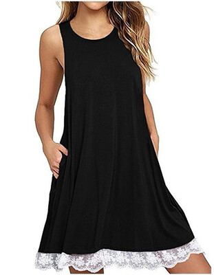 Summer Women Casual Round Neck Solid Color Loose Sleeveless Beach Tank Top A-line Pocket Dress Sexy Short Club Party Mini Hal
Summer Women Casual Round Neck Solid Color Loose Sleeveless Beach Tank Top A-line Pocket Dress Sexy Short Club Party Mini Hal