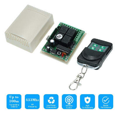 433Mhz DC 12V 4CH Universal 10A Relay Wireless Remote Control Switch Receiver Module And 5PCS 4 Key RF 433 Mhz Transmitter Remote
433Mhz DC 12V 4CH Universal 10A Relay Wireless Remote Control Switch Receiver Module And 5PCS 4 Key RF 433 Mhz Transmitter Remote