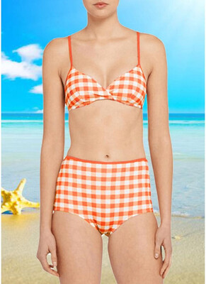 2018 Women Plaid Print Bikini Set Backless Summer Beach Bathing Suit Swimwear 
2018 Women Plaid Print Bikini Set Backless Summer Beach Bathing Suit Swimwear
