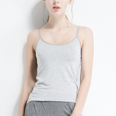 Canvaus Summer Solid Color Safe Sling Vest With Chest Pad Short Section Camisole Tanks Tops
Canvaus Summer Solid Color Safe Sling Vest With Chest Pad Short Section Camisole Tanks Tops