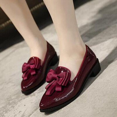 loafer for women casual pointed toe slip on bowtie tassel block chunky heel boat shoes patent leather wine red black
loafer for women casual pointed toe slip on bowtie tassel block chunky heel boat shoes patent leather wine red black