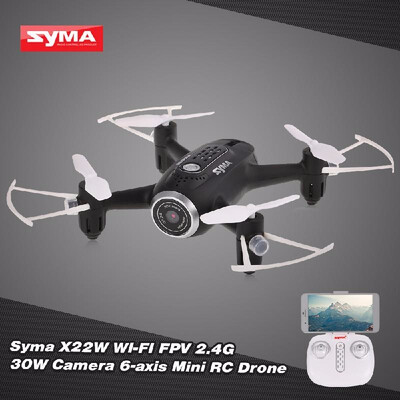 Original Syma X22W Wi-Fi FPV 03MP Camera Selfie Drone 24G 4CH 6-Axis Mini Aircraft Altitude Hold RC Quadcopter RTF
Original Syma X22W Wi-Fi FPV 03MP Camera Selfie Drone 24G 4CH 6-Axis Mini Aircraft Altitude Hold RC Quadcopter RTF
