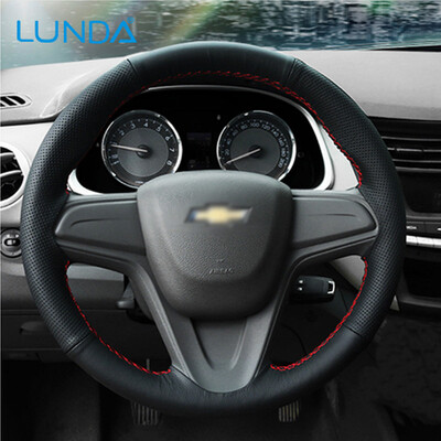 LUNDA Black Leather Car Steering Wheel Cover for Chevrolet Cruze 2009-2014 Aveo 2011-2014 Holden Cruze 2010
LUNDA Black Leather Car Steering Wheel Cover for Chevrolet Cruze 2009-2014 Aveo 2011-2014 Holden Cruze 2010