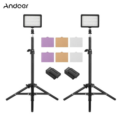 Andoer LED Video Light Kit include 2pcs W160 5600K MonoColor Dimmable LED Video Light6pcs Color Filters2pcs Max 72cm Light Sta
Andoer LED Video Light Kit include 2pcs W160 5600K MonoColor Dimmable LED Video Light6pcs Color Filters2pcs Max 72cm Light Sta