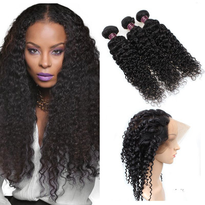 Ishow Hair 7A Brazilian Deep Curly 3 Bundles With 360 Lace Frontal Closure Pre-Plucked With Baby Hair Lace Frontal
Ishow Hair 7A Brazilian Deep Curly 3 Bundles With 360 Lace Frontal Closure Pre-Plucked With Baby Hair Lace Frontal