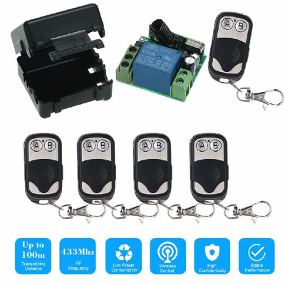 Smart Home 433Mhz DC 12V 1CH Wireless Remote Switch Relay Receiver Transmitter Universal Remote Control Switch Module&5PCS RF
Smart Home 433Mhz DC 12V 1CH Wireless Remote Switch Relay Receiver Transmitter Universal Remote Control Switch Module&5PCS RF